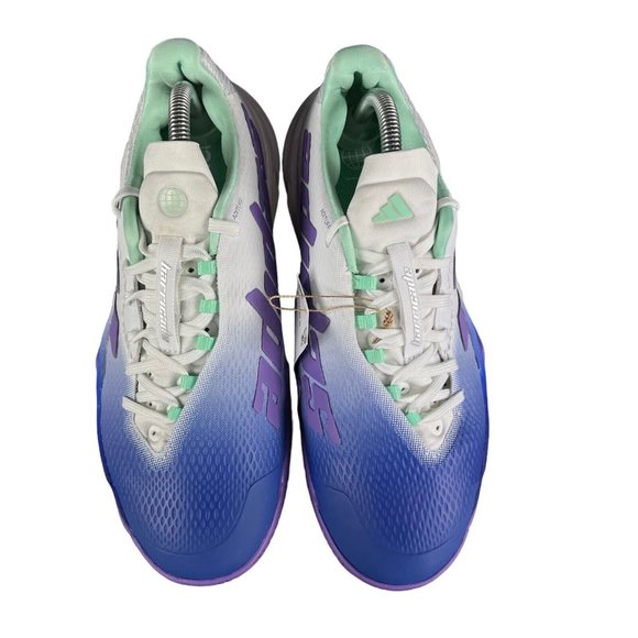 Adidas Barricade Lucid Blue Violet Mint Tennis Shoes HP7417 Women's Size 9 - Picture 7 of 11